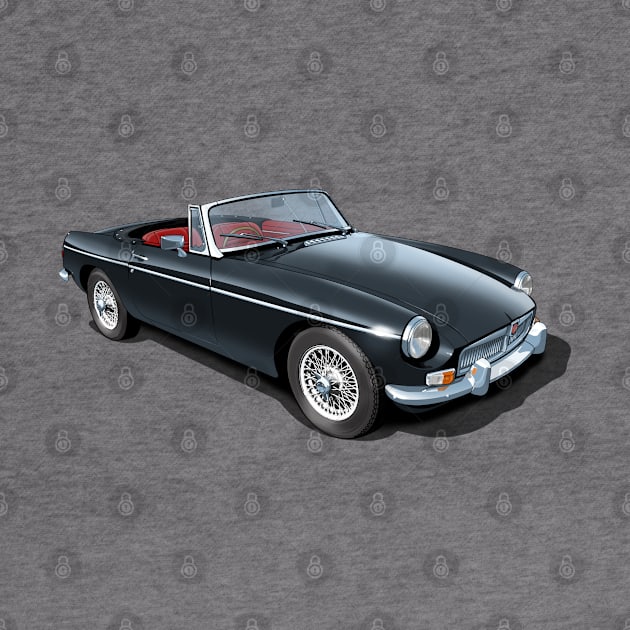 MGB Roadster in black by candcretro